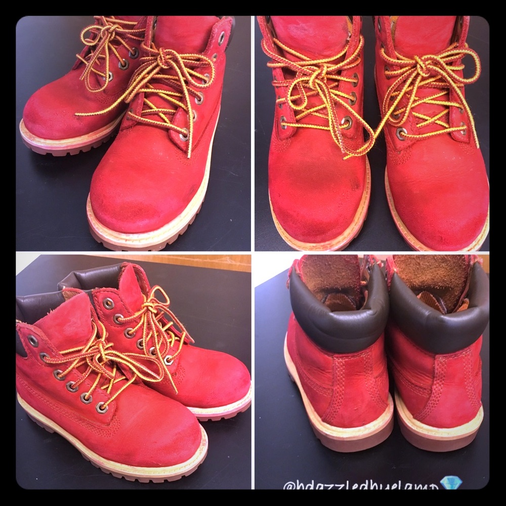 Custom dyed Timberland boots.