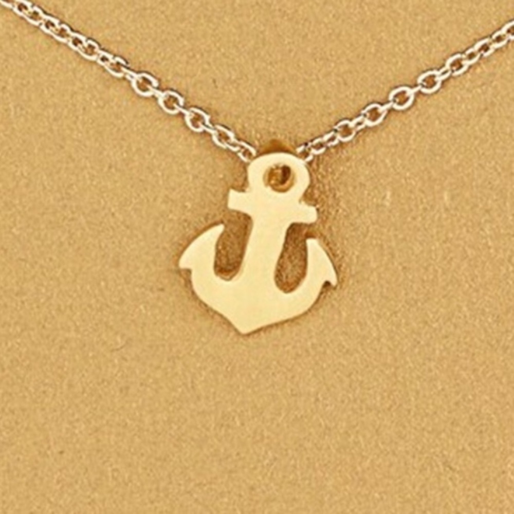 Dogeared  Anchor Gold Over Alloy  Pendant Necklace - Picture 2 of 3
