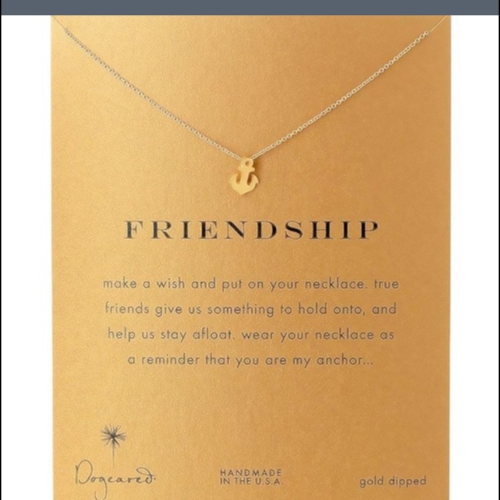 Dogeared  Anchor Gold Over Alloy  Pendant Necklace - Picture 3 of 3