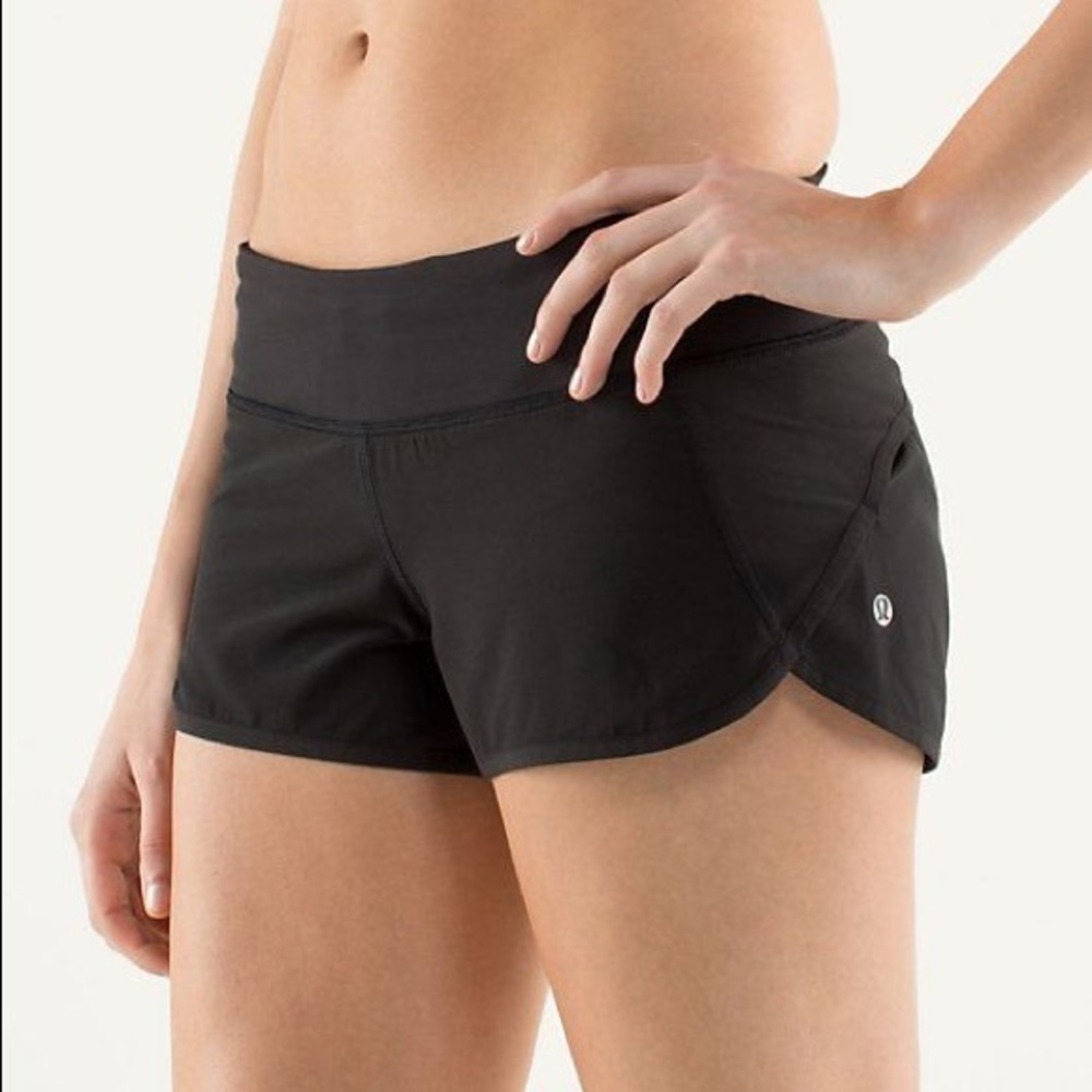 NWOT Lululemon Black Speed Shorts sz10