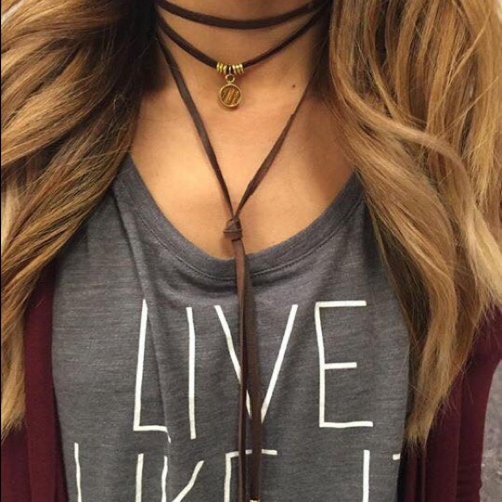 MOXIE Leather Wrap Choker - Very on Trend -  HOT