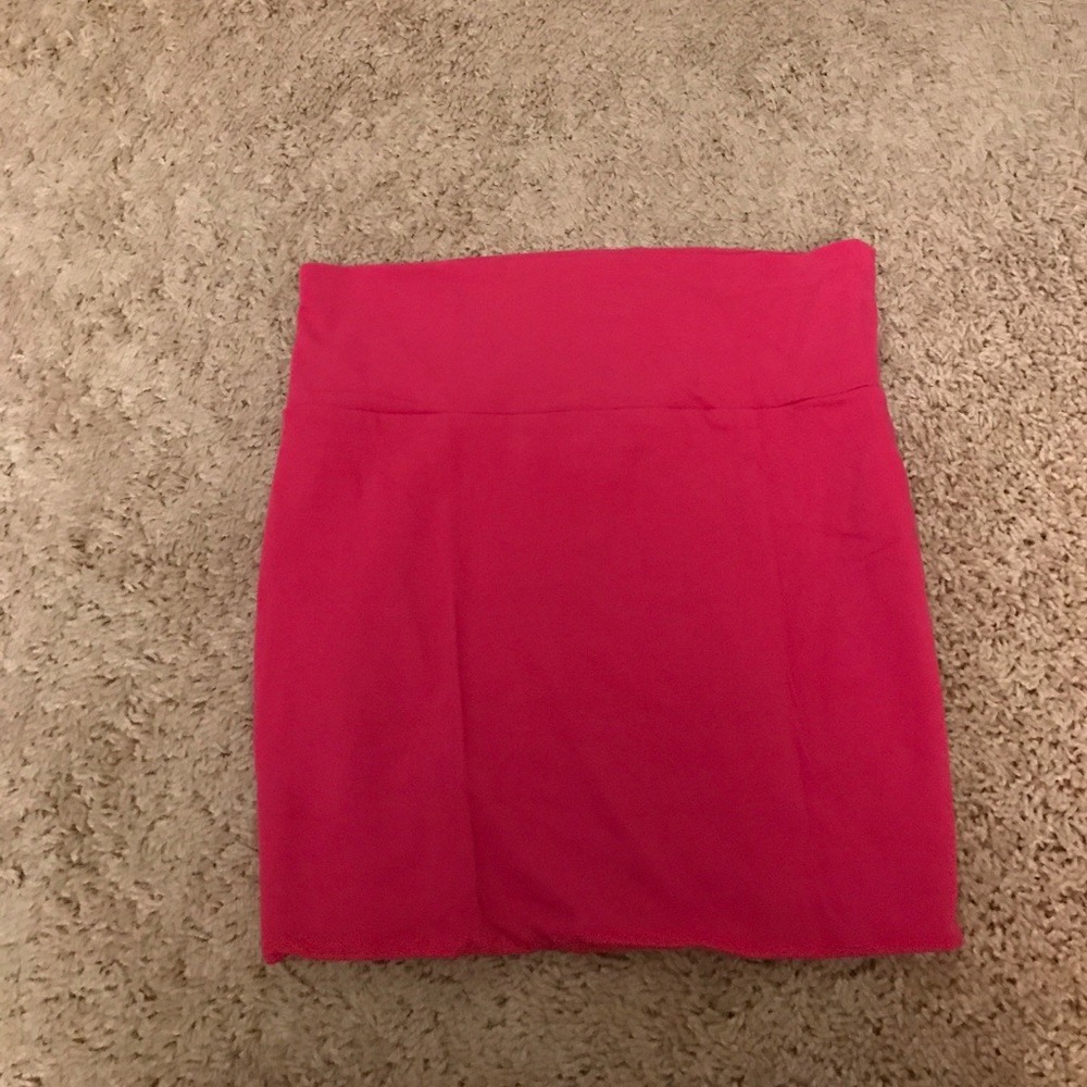 Pink mini skirt