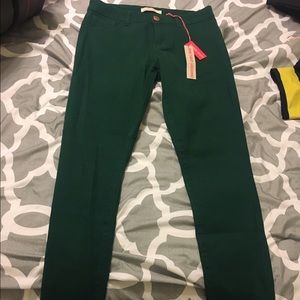 NEW Dark green women jean leggings, size 6, $11