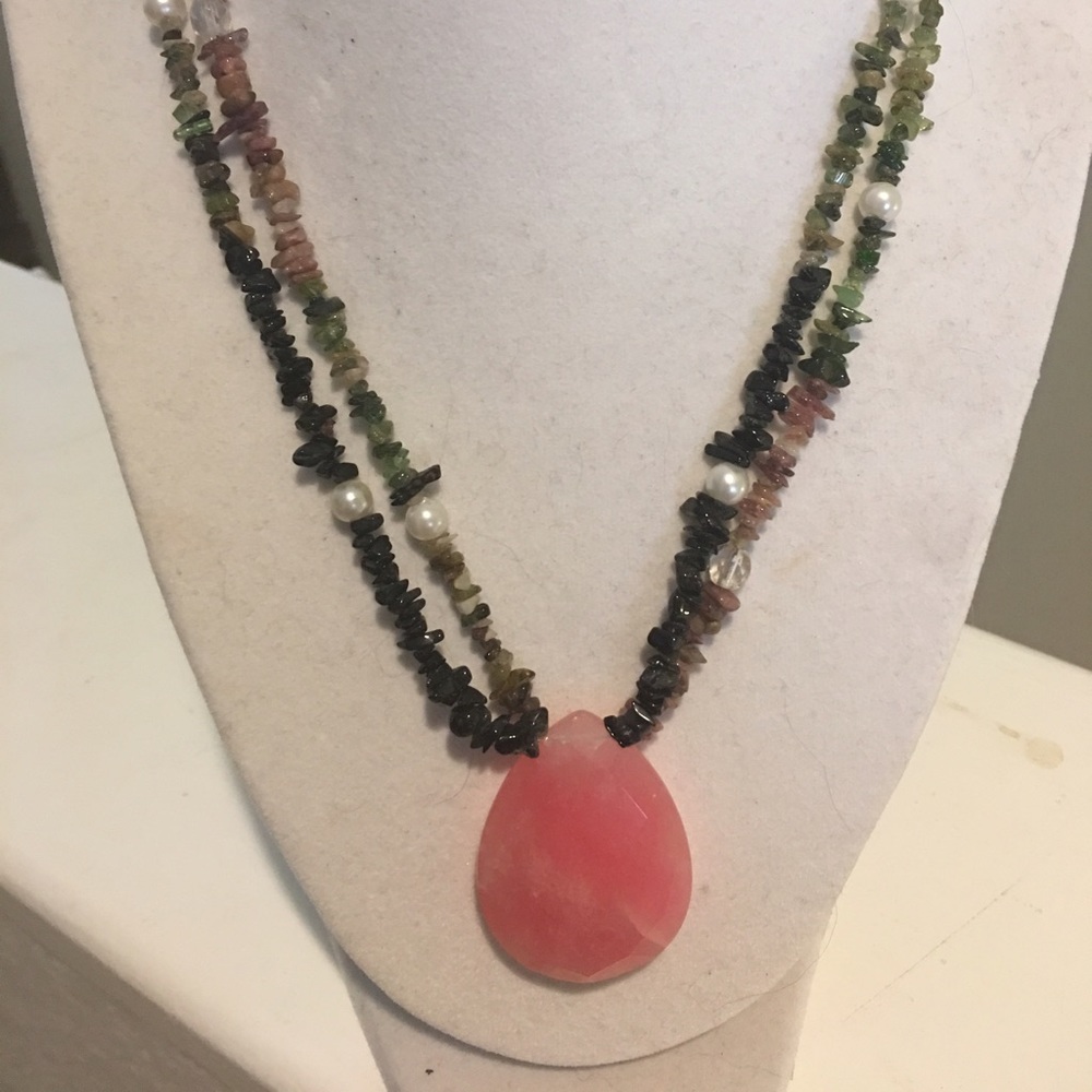 Watermelon Tourmaline and Pink Quartz - Picture 1 of 4