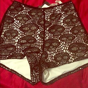 Gypsy Warrior Black Skull Lace Shorts