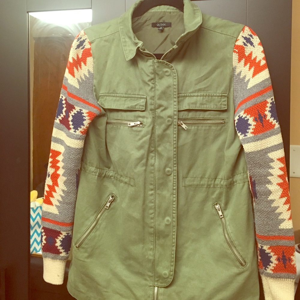 Army green fall jacket