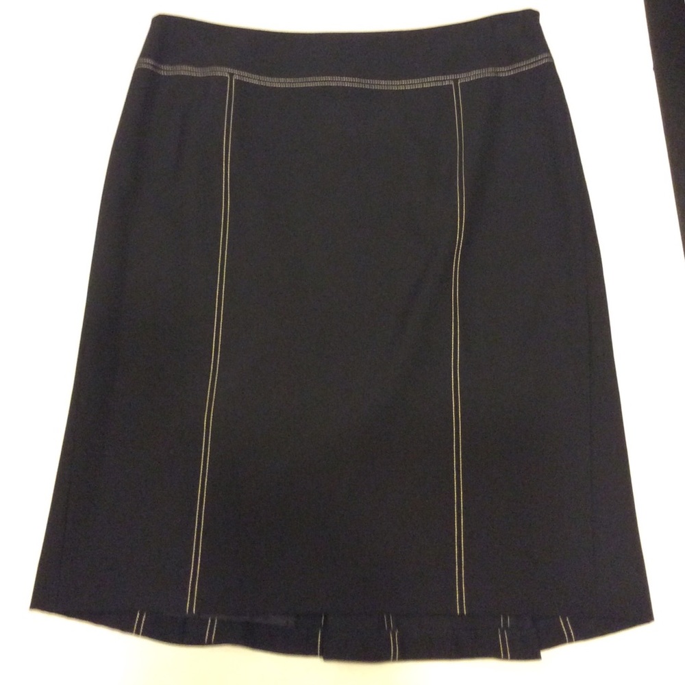 Classic Navy Contrast Pencil Skirt