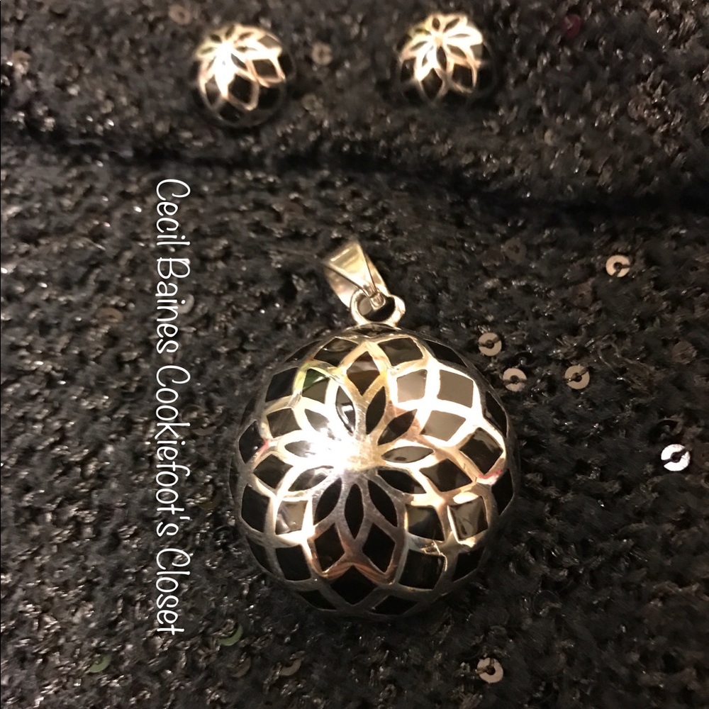 Onyx and Stainless Steel Set