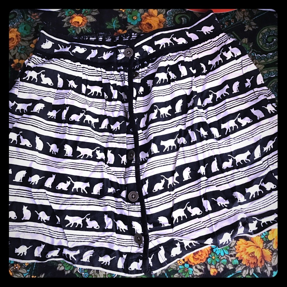 Cat circle skirt