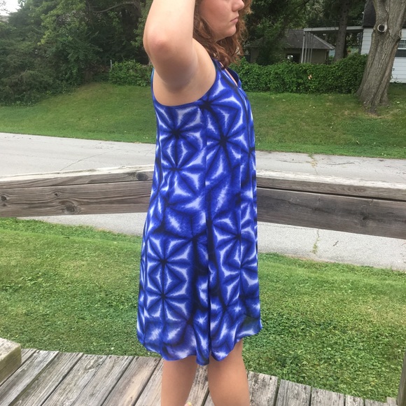 Calvin Klein Blue Chiffon Sundress! NEW! - Picture 6 of 10