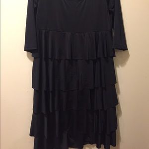 Black ruffle dress