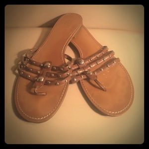 Brown Guess Sandals Size 9.5