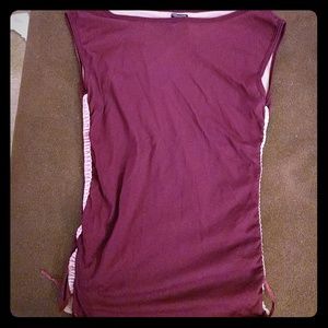 Dressy tank top with side trim