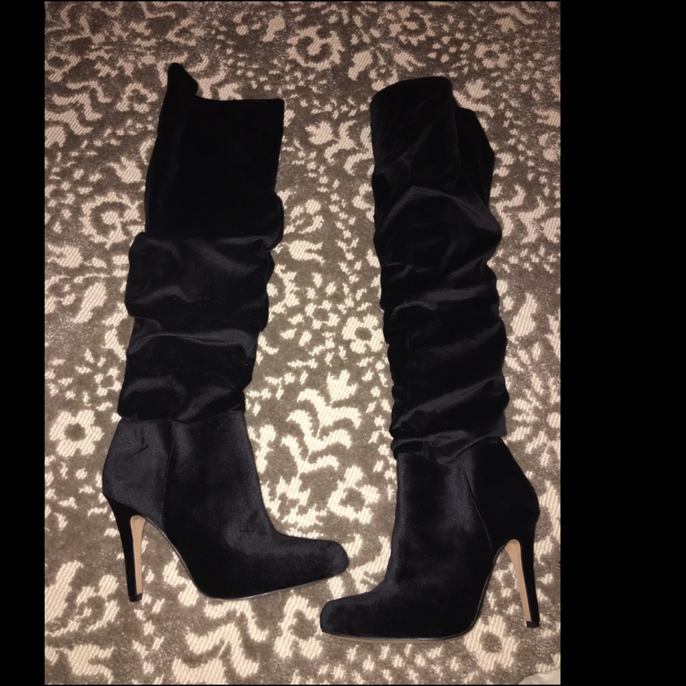 Black suede inc boots size 5
