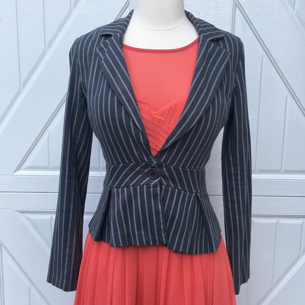 Lux UO Grey striped blazer