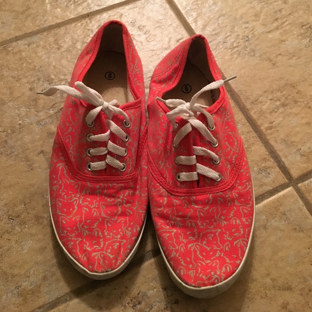 Red sneakers