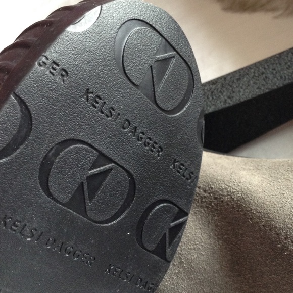 KELSI DAGGER ADELIA GRAY LEATHER BOOTS 8.5 NWOT - Picture 3 of 6