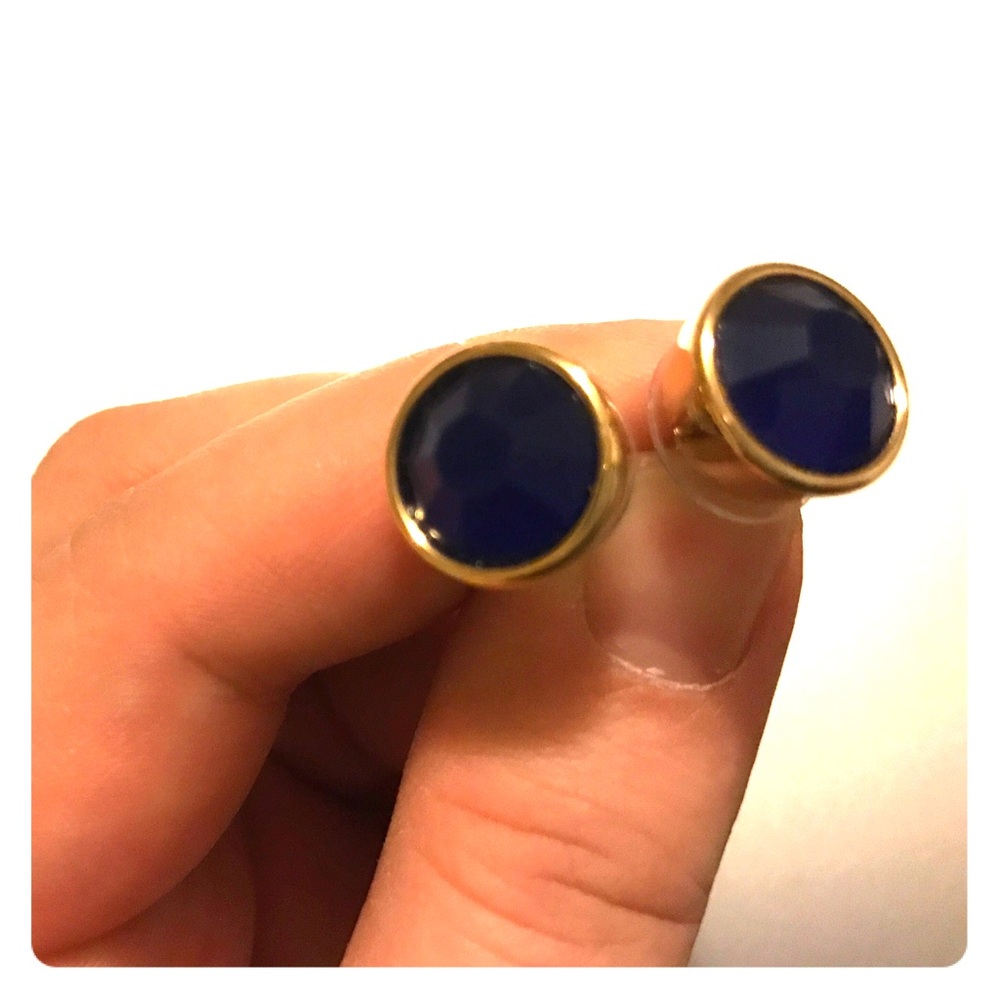 Marc Jacobs Royal Blue and Gold Stud Earrings