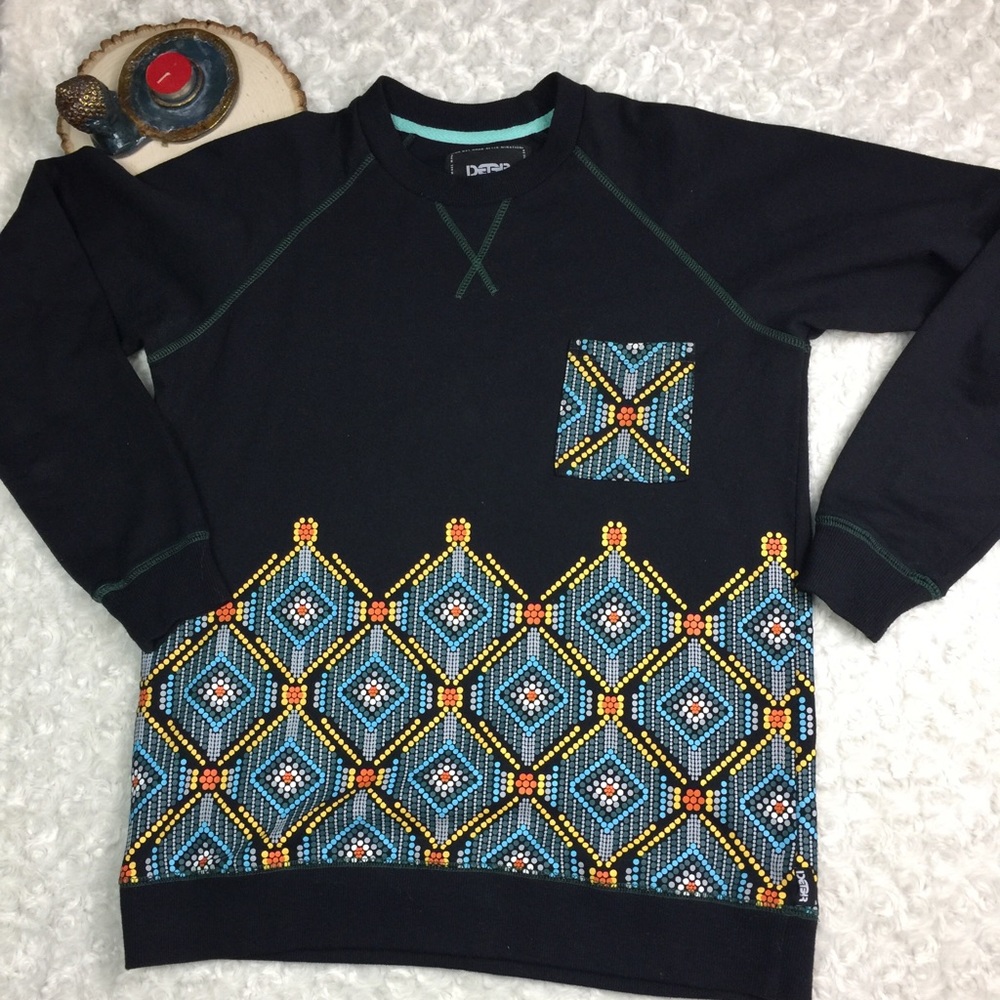 Men's Pullover Crewneck Geometric Design