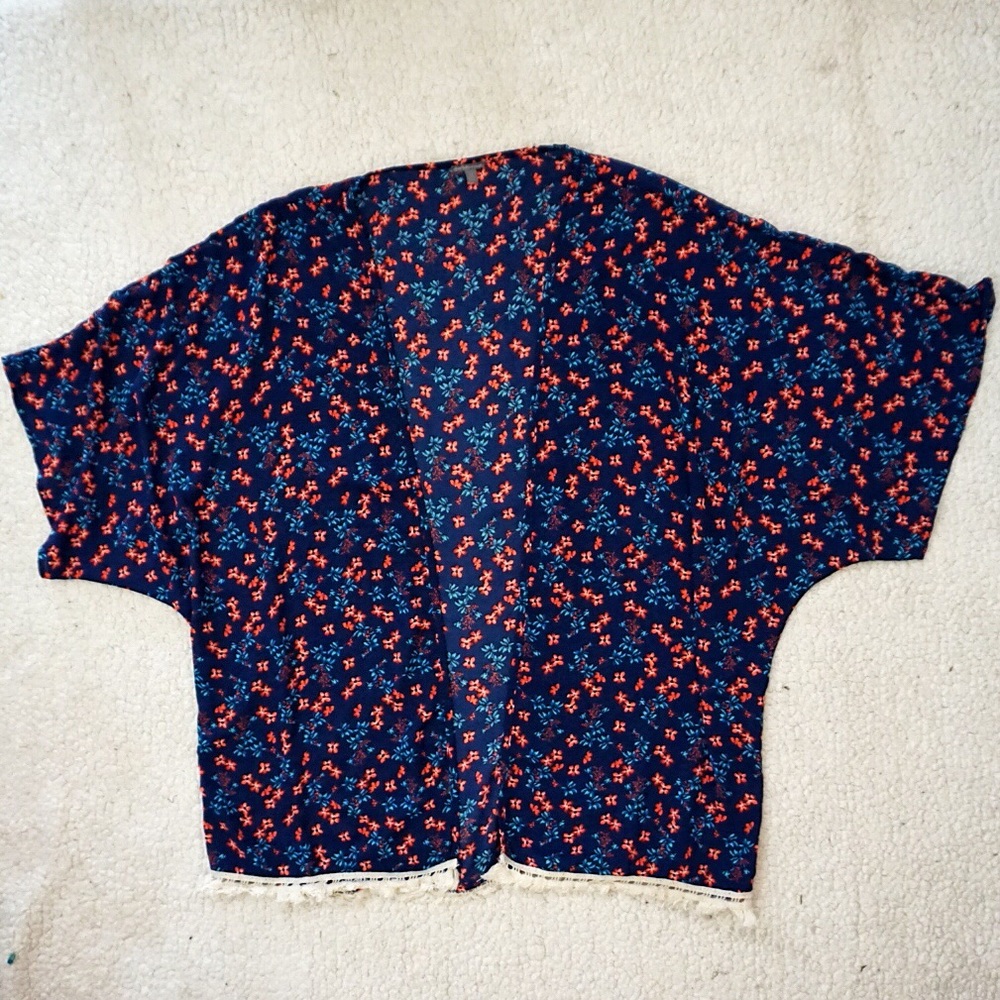 Blue Floral Kimono