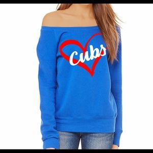 Chicago Cubs Off-The Shoulder Sweater by Meka Gear