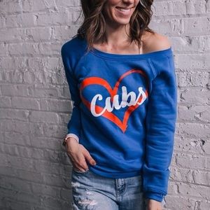 Chicago Cubs Off-The Shoulder Sweater by Meka Gear