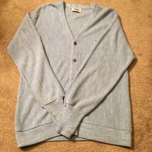 Large pale blue vintage men's cardigan