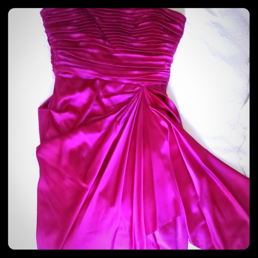 Nicole Miller Neon Magenta Dress