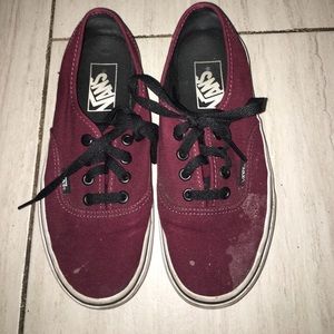 Burgundy vans