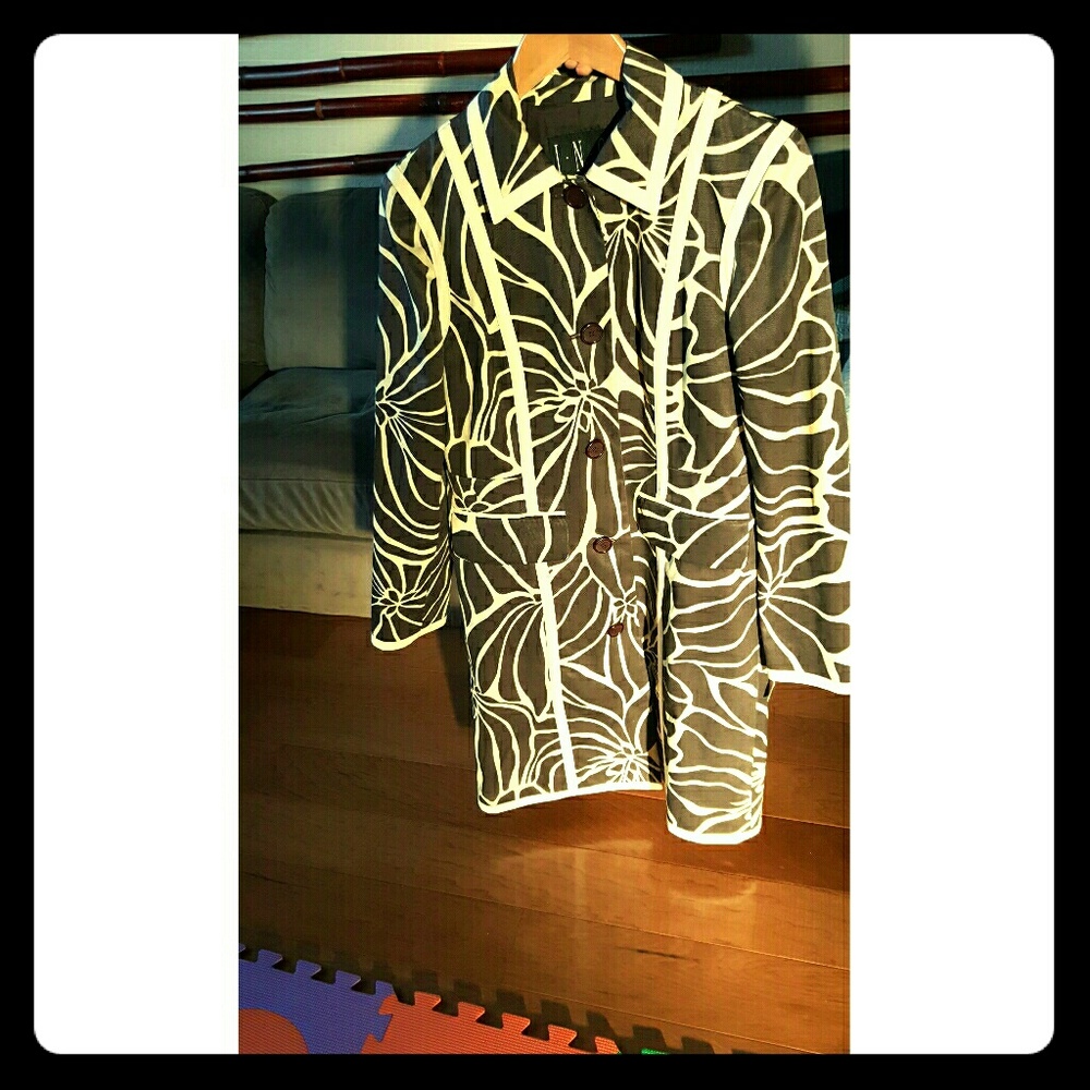 Mid Length Button Down Inc Jacket - image 1