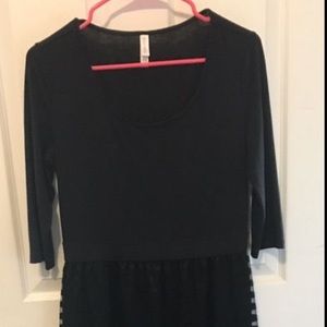 Black high low dress