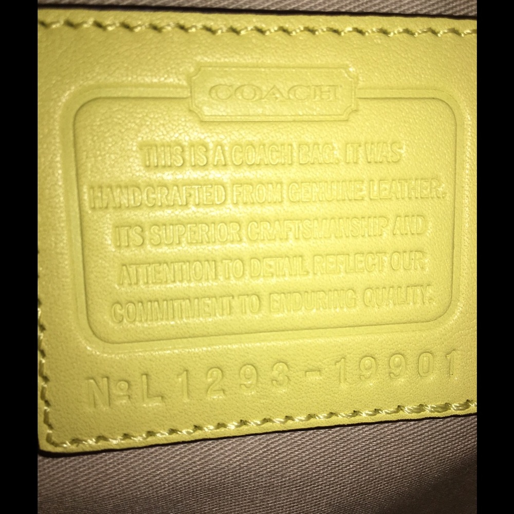 Coach 19901 Legacy Lemon Cross Body Bag - Picture 3 of 3