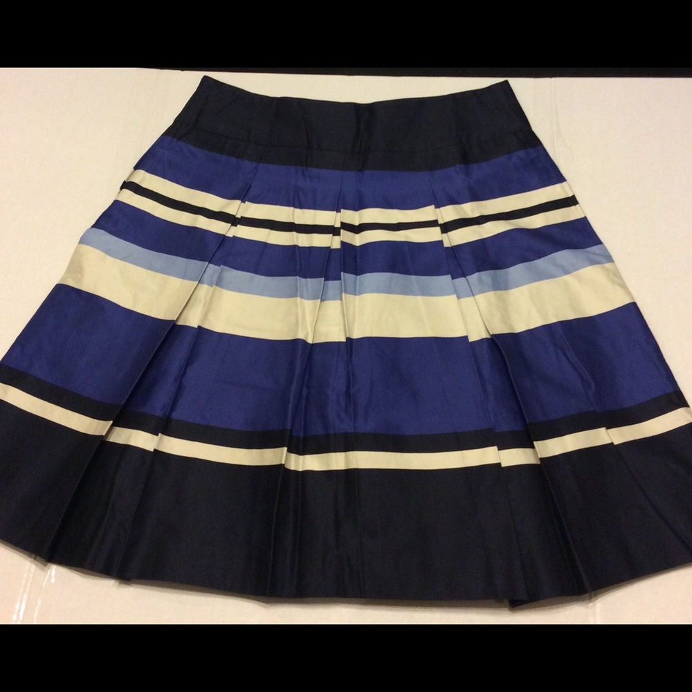 Classic H&M Pleated Stripe Skirt