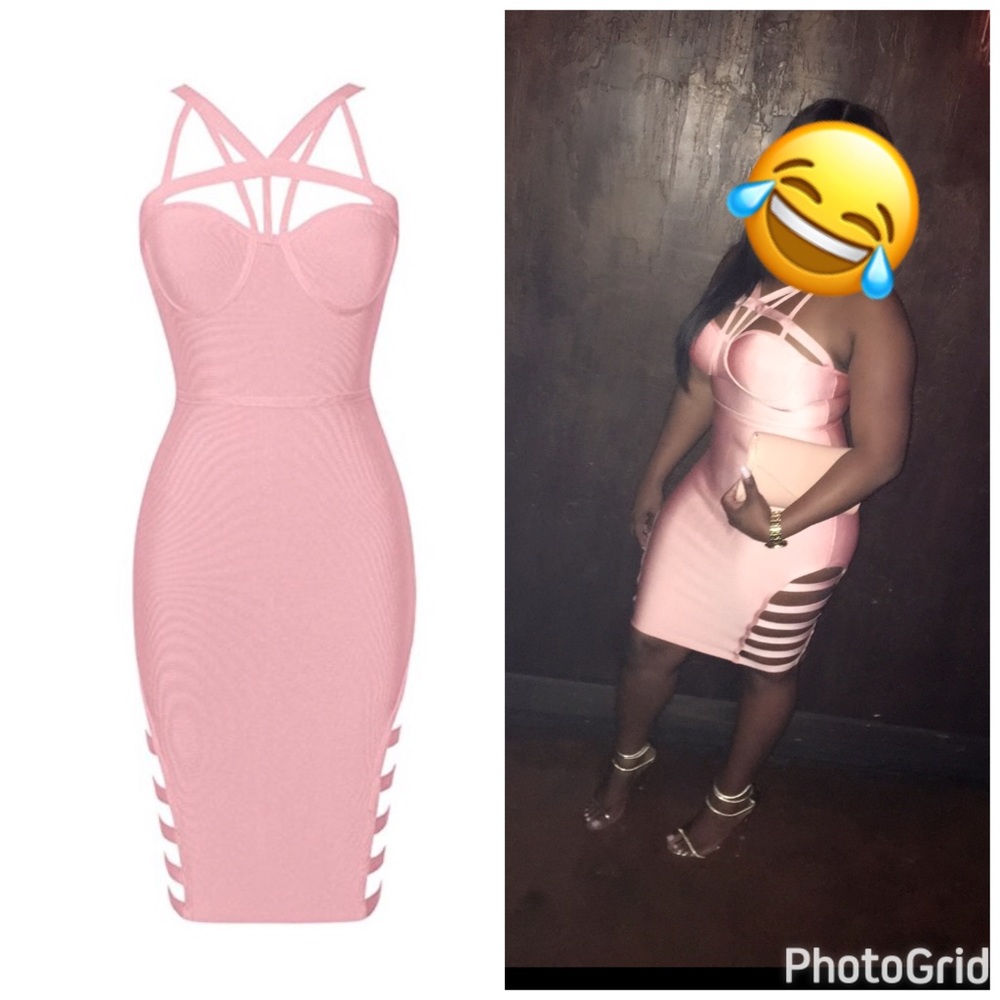 Pink bandage dress