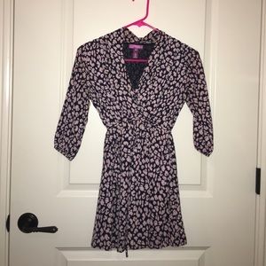 Aqua Cherry Blossom Wrap Dress