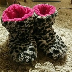 Cheetah slippers