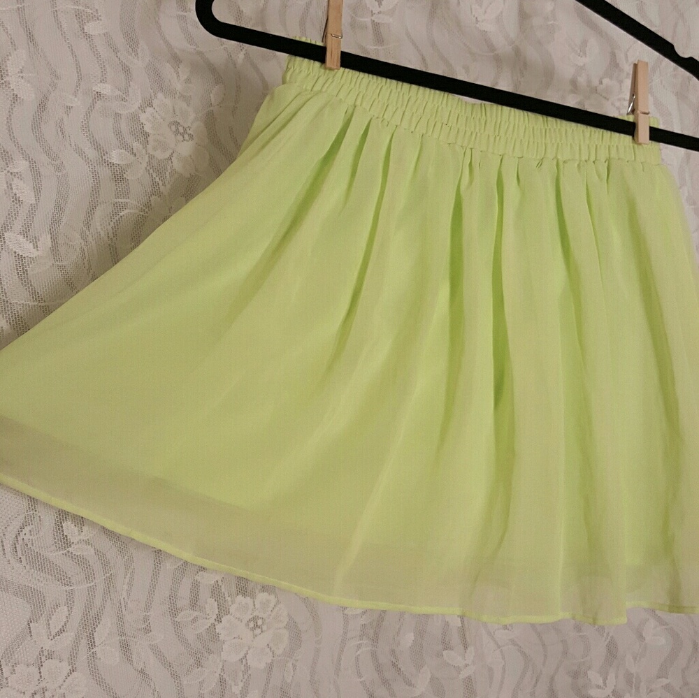 Neon Green Forever 21 Skirt