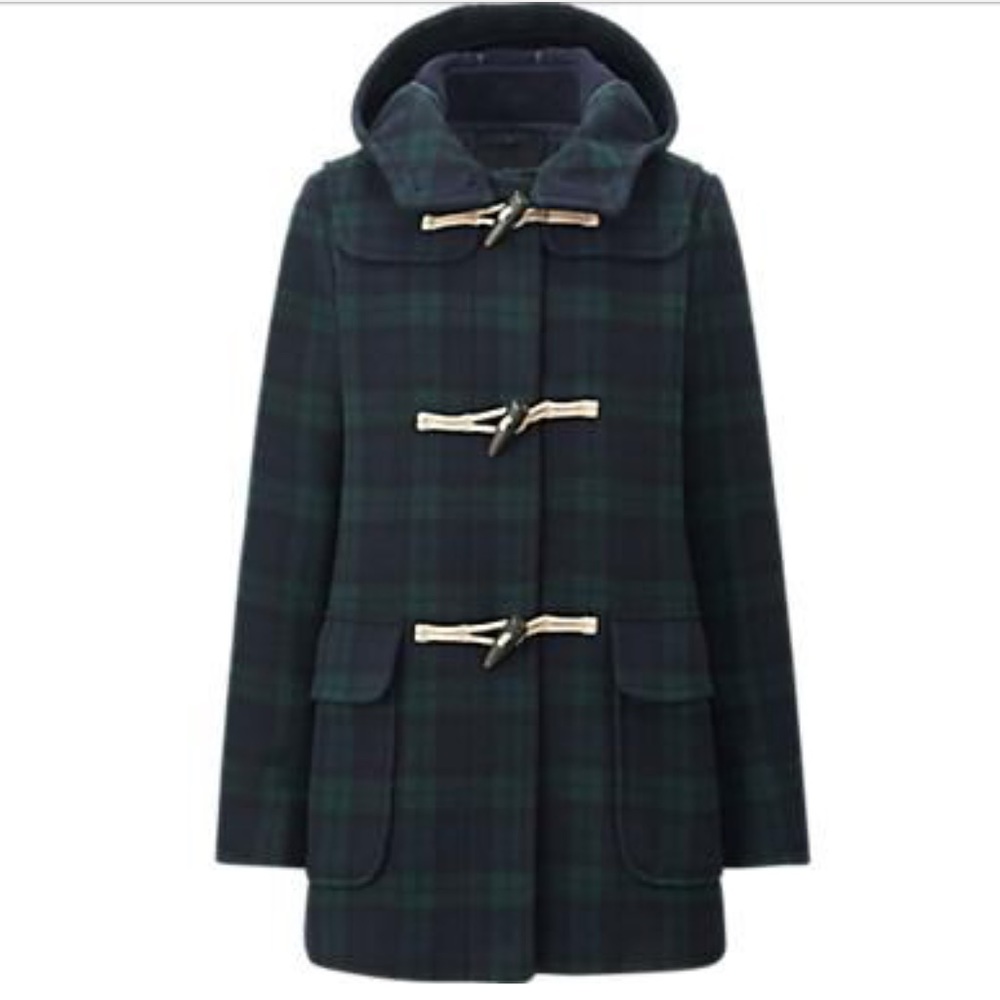Uniqlo plaid duffle coat (XS)
