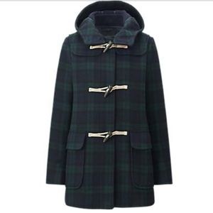Uniqlo plaid duffle coat (XS)