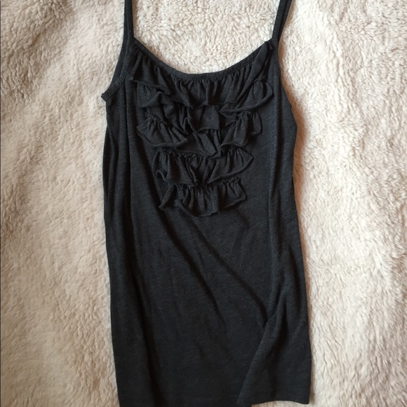 JCrew Gray Ruffle Tank - Picture 3 of 4