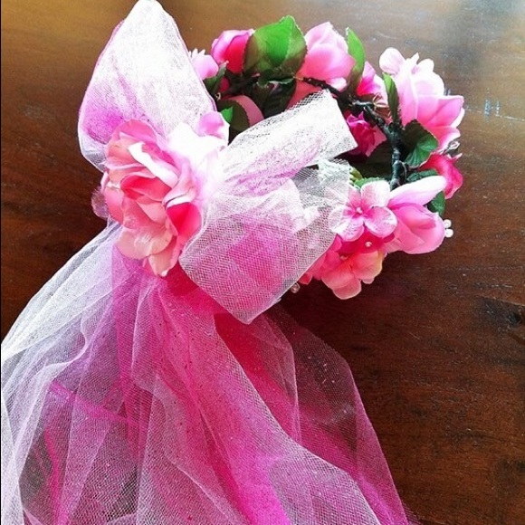 Handmade Embellished flower crown/veil - Picture 2 of 4