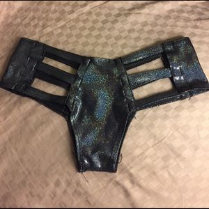 NWOT Holographic Cutout Bottoms