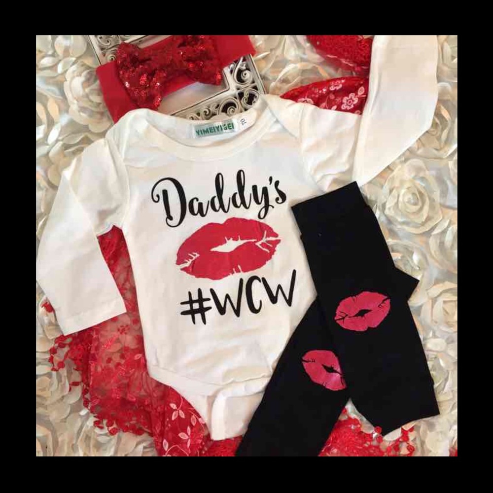 Boutique Baby Girl Daddy's #WCW 4pc Set