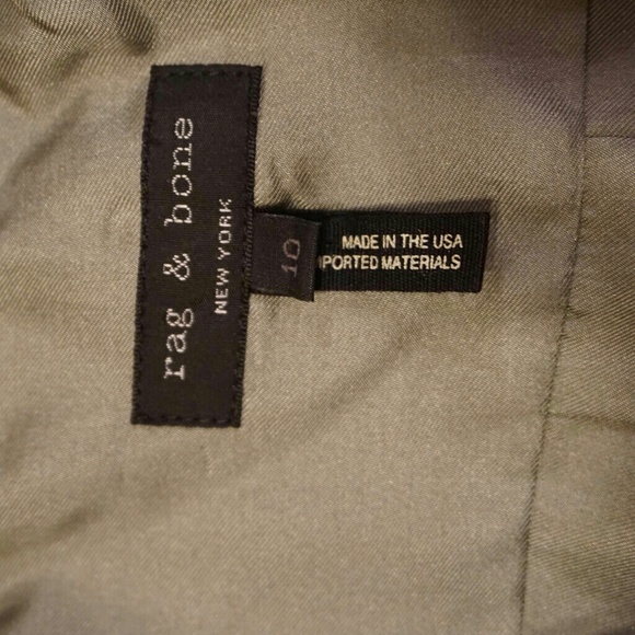 Rag and Bone green silk button up sageblouse shirt - Picture 3 of 5