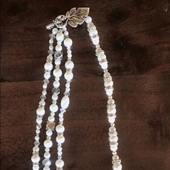 Handmade wedding necklace and bracelet set - Picture 3 of 4