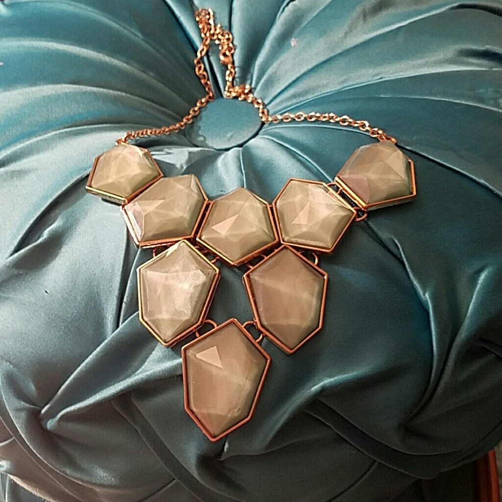 Lt green statement necklace