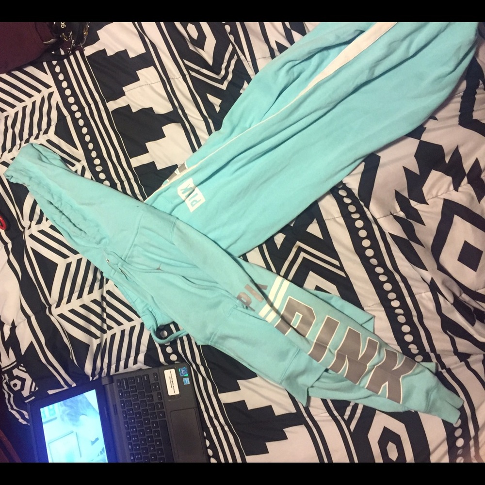PINK Sky Blue Hoodie & Jacket