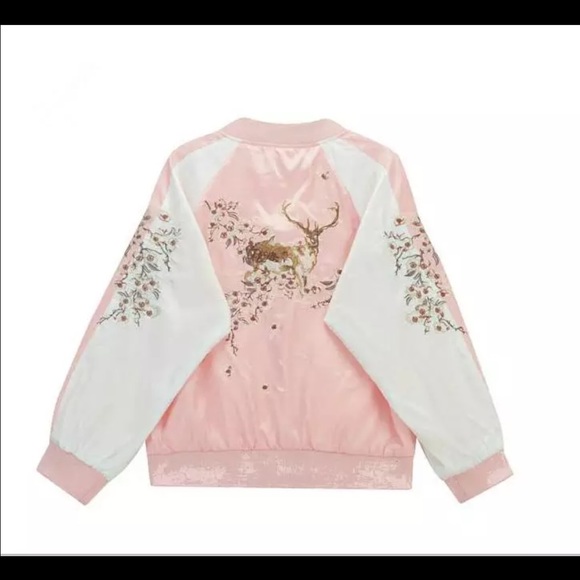 cherry blossom bomber jacket