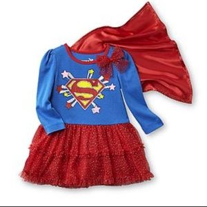 supergirl toddler tutu dress long sleeve