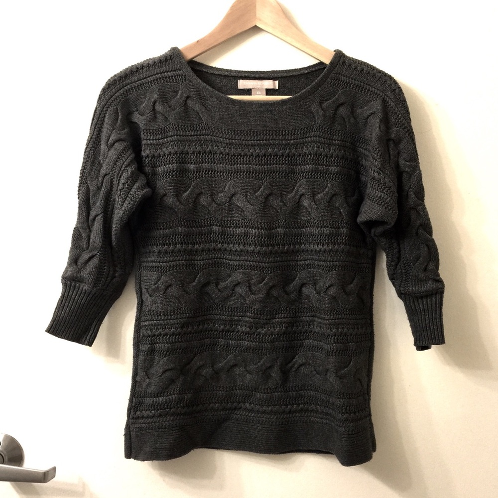 SOLD Gray Banana Republic 3/4 Sleeve Sweater